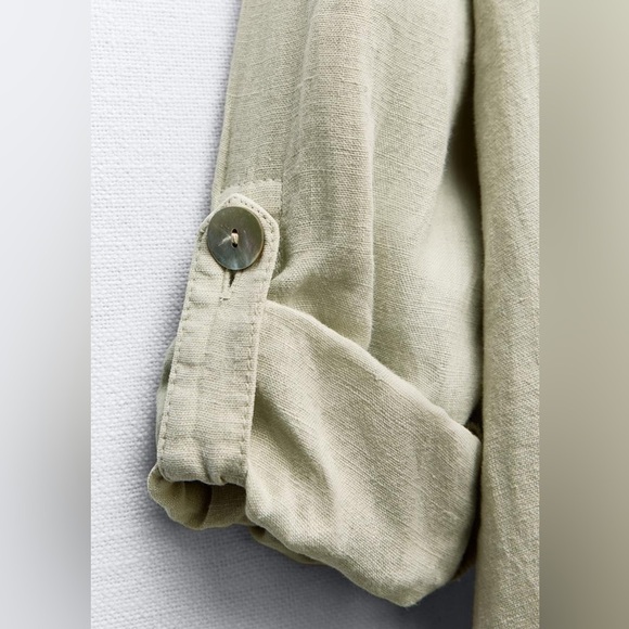 NWOT ZARA TUNIC LINEN DRESS SIZE S OVERSIZED - Picture 8 of 17